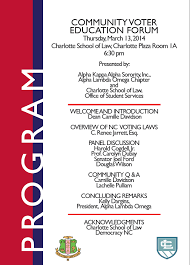 event program design voter education event program student services
