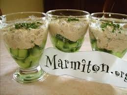 Recette Verrine De Rillettes De Thon Et Concombre Rillettes De Thon Recettes De Cuisine Recette Verrine