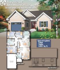 Plan 21874dr One Story Simple Living House Plan With Choices In 2020 Craftsman House Plans House Plans Simple House Plans