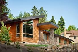 This beautiful blue roof house design stands out against the house's light color palette, creating a synchronous feeling. Shed Roof Contemporary House Plans Pdf Construction Kits House Plans 74089