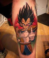 Dragon ball z tattoos are so common among anime fans that even casuals have them. Vegeta Tattoo Done By Gerardo Tattoos Visit Animemasterink For The Best Anime Tattoos To Submit Your W Anime Tattoos Dragon Ball Tattoo Dragon Ball Painting