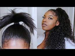 No Glue Infinity Ponytail With Weave Bobby Pin Method Hairstyles Martha Journal Weave Ponytail High Weave Ponytail Hair Scarf Styles