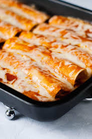Taco Chicken Enchiladas Heatherlikesfood Com Slow Cooker Tacos Recipes Food