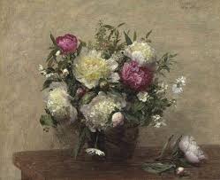 A Basket Of Roses By French Artist Henri Fantin Latour Henri Fantin Latour 1836 1904 Vase De Pivoines 19th Century Paintings Christie S Peonies Art Print Peony Art Peony Painting