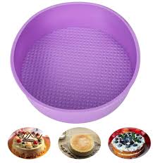 Baking Silicone 10 Inch Round Cake Pan Baking Mold Bpa Free Non Stick European Grade Silicone 2 16 Inches Deep W Baking Molds Round Cakes Round Cake Pans