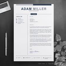 Adam Miller Clean Creative Resume Template 76023 Creative Resume Templates Resume Template Cv Design