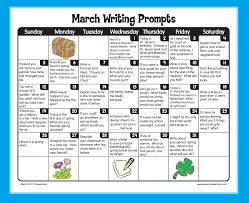 March Writing Prompts From Lakeshore Learning March Writing Prompts 4th Grade Writing Prompts Elementary Writing