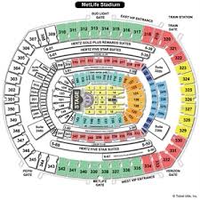 Metlife Stadium Concert Seating Chart Metlife Arena Seating
