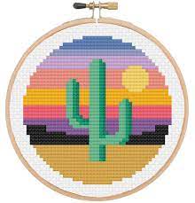 Featuring nine small, modern succulents. Desert Cross Stitch Pattern Cactus Cross Stitch Beginner Etsy Cactus Cross Stitch Cross Stitch Beginner Cross Stitch Patterns