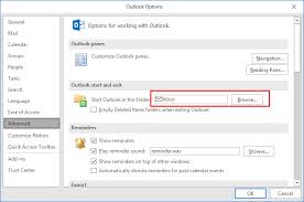 It doesn't work like it does in windows though with a separate section. Choose The Folder Outlook Starts Up In