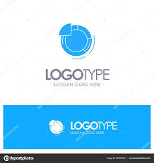 Graph Circle Pie Chart Blue Solid Logo With Place For
