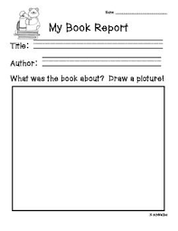 Book Report Forms For Primary Grades Kindergarten Book Report Kindergarten Books Book Report