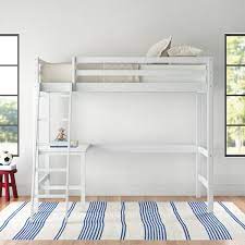 Queen Size Loft Bed With Desk Wayfair
