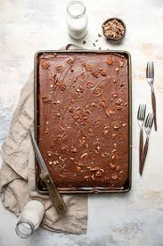 Learn how to convert a layer cake recipe into a 9 by 13 sheet cake so you can bake almost any cake in a sharable, easily transportable form. Aunt Dorothy S Texas Sheet Cake Recipe Brown Eyed Baker