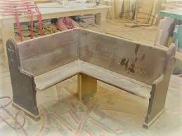 Repurpose Old Church Pew S To Be Used A Seating In The Sunday School Room Need Two Of These Made Church Pew Church Pew Bench Breakfast Nook Bench