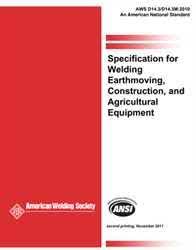 Aws Bookstore D14 3 D14 3m 2010 Specification For Welding Earthmoving Construction And Agricultural Equipment