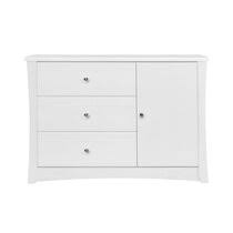 Includes lock and keys on the 2 small top drawers side door opens to reveal rod for hanging clothing, three shelves for folded clothing and any other. White Dresser With Shelves Wayfair