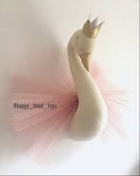 Princess Swan Size Xl 55 50 Centimeters Swan Head Wall Mounted Swan Taxidermy Swan Bust Faux Taxidermy Hand Made Ivory Color Wool Princess Swan Swan Head Ivory Color