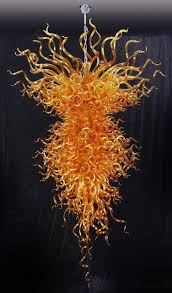 This italian chandelier is exclusively handmade on the island of. Orange Blown Glass Chandelier
