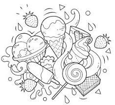 Riscos Graciosos Cute Drawings Cupcakes Sorvetes Bolos E Doces Cupcakes Ice Creams Cakes And Sweets Coloriage Kawaii Coloriage Dessin Coloriage