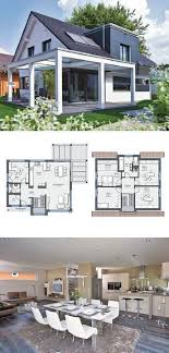 Einfamilienhaus Architektur Modern Mit Satteldach Und Pergola Terrasse Fertighaus Grundriss Generation 5 5 Haus 300 Architecture De Maison Maison Plan Maison