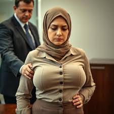 Emotional Portrait of an Innocent Arab Woman