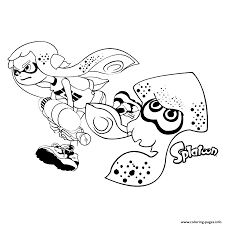 Join in all the ink splatting fun. Fun Splatoon Agent 3 Hero Mode Coloring Pages Printable
