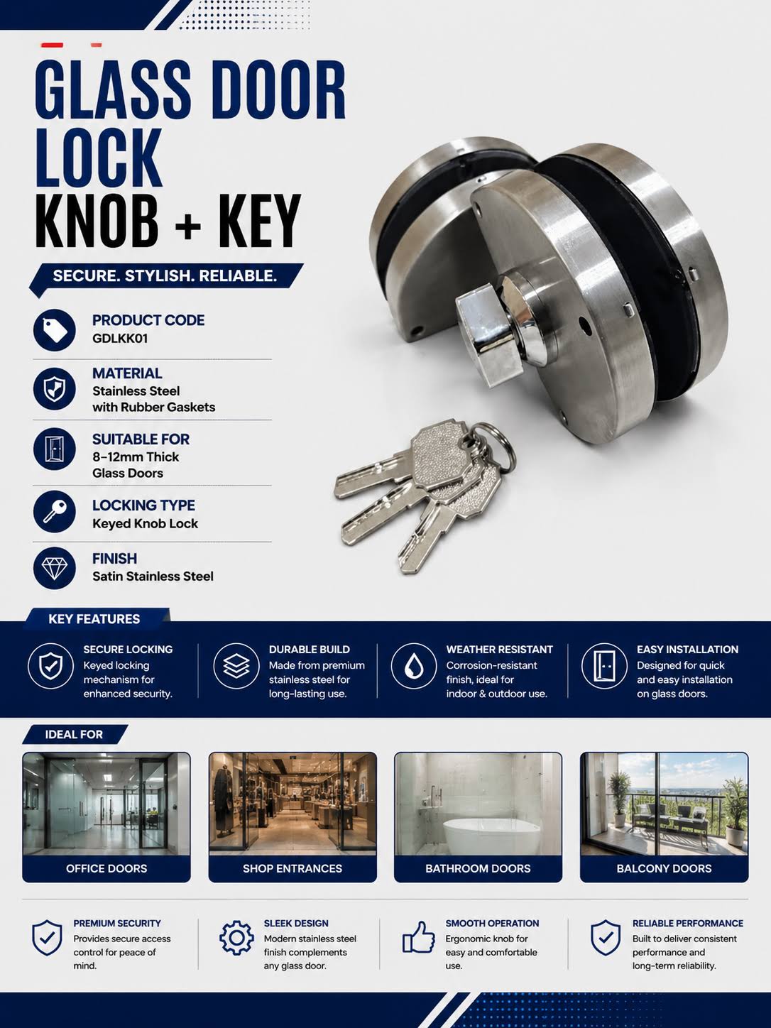 GLASS CENTER LOCK product image