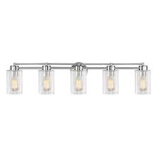 Seeded Glass Bathroom Light Chrome 5 Lt At Destination Lighting Glass Bathroom Bathroom Lighting Chrome Bathroom Lighting