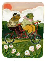 Frog And Toad S Bike Ride Print Etsy In 2021 Frog Art Frog Wallpaper Frog Drawing