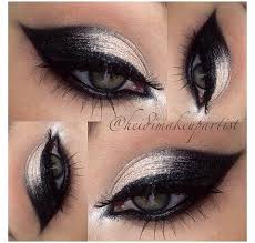 Black And Silver Eye Makeup Pin By Taylor Santeo On Make Up Eye Makeup Makeup Black Makeup
