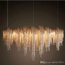New Design Led Aluminum Chandeliers Luxury Light Chain Woven Chandelier Gold Silver From Dh532738711 1 093 47 Dhgate Com Waterfall Chandelier Decorative Pendant Lighting Hanging Ceiling Lamps
