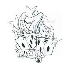 Lucky Seven Tattoo Design Tattoo Stencil Outline Card Tattoo Designs Tattoo Stencils