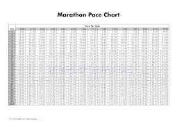 19 described runners pace chart