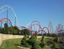 An amusement park is an outdoor area with games, rides and shows. Shambhala Roller Coaster Wikipedia