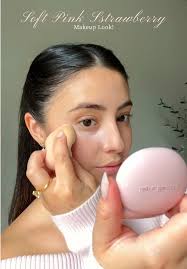 Soft Pink Strawberry Makeup Look for Valentine's Day