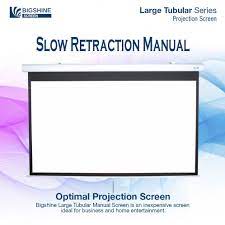 BIGSHINE] Slow Retraction Manual Projector Screen - Big Shine Projector  Screens