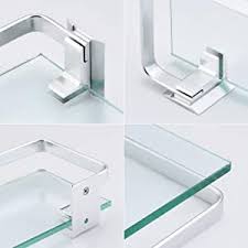 Hours may change under current circumstances Kes Aluminum Bathroom Glass Shelf Tempered Glass Rectangular 1 Tier Extra Thick Silver Sand Sprayed Wall Mounted A4126a Amazon Co Uk Diy Tools