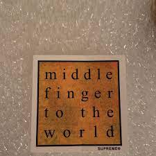 Find great deals on ebay for 100 supreme stickers. Supreme Other Supreme Middle Finger To The World Sticker Poshmark