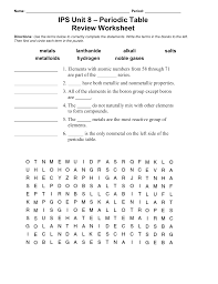 Modify with your own questions and answers. Ips Unit 8 Periodic Table Review Worksheet