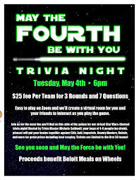 For those keeping count, we're now up to 11 star wars feature films: Star Wars Trivia Night May The Fourth Be With You Visit Beloit