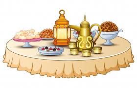Delicious Menu For Iftar Party Are On The Table With Lantern And Gold Teapot In 2020 Iftar Party Iftar Delicious