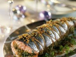 Weihnachtlicher Lachs Mit Mandeln Gefullt Rezept Rezepte Essensrezepte Gefullter Fisch