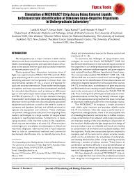 Pdf Simulation Of Microbact Strip Assay Using Colored