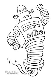 coloriage robot a roulette et dessin colorier avec com coloring pages maker fun factory for kids dino