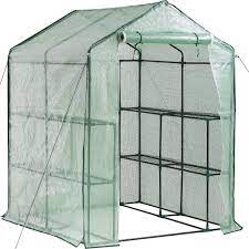 Amazon Com Bestmassage Greenhouse For Outdoors Greenhouse Plastic Mini Greenhouse Kit L56 5 W56 5 H76 Indoor Portable Greenhouse Plant Shelves Tomato Herb Canopy Winter Walk In Green House For Patio Garden Outdoor