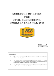 1 this addendum shall be made part of the 'jkr standard specification for roads works' 1. Pdf Schedule Of Rates For Civil Engineering Works In Sarawak 2018 Dayang Syaheera Academia Edu