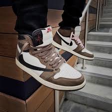 Jordan 1 Retro High Travis Scott White Basketball Shoes Jordan 1 Retro High Fashion Shoes Sneakers