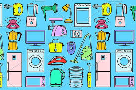 Home Appliances Seamless Background Icon Design Creative Market