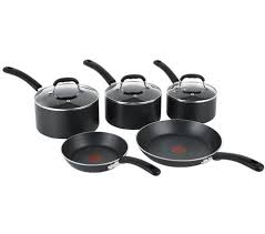Tefal E857s544 5 Piece Pan Set Black Cookware Set Induction Cookware Pan Set